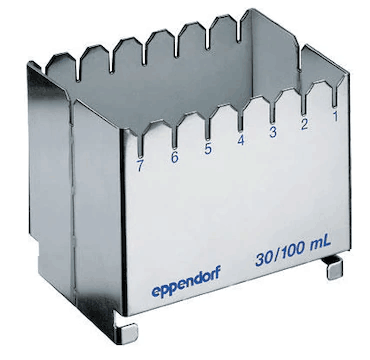德國艾本德（Eppendorf）ReservoirRack,用于存放10mL、30mL和100mL試劑槽。最多可以放置7個(gè)試劑槽模塊或試劑槽